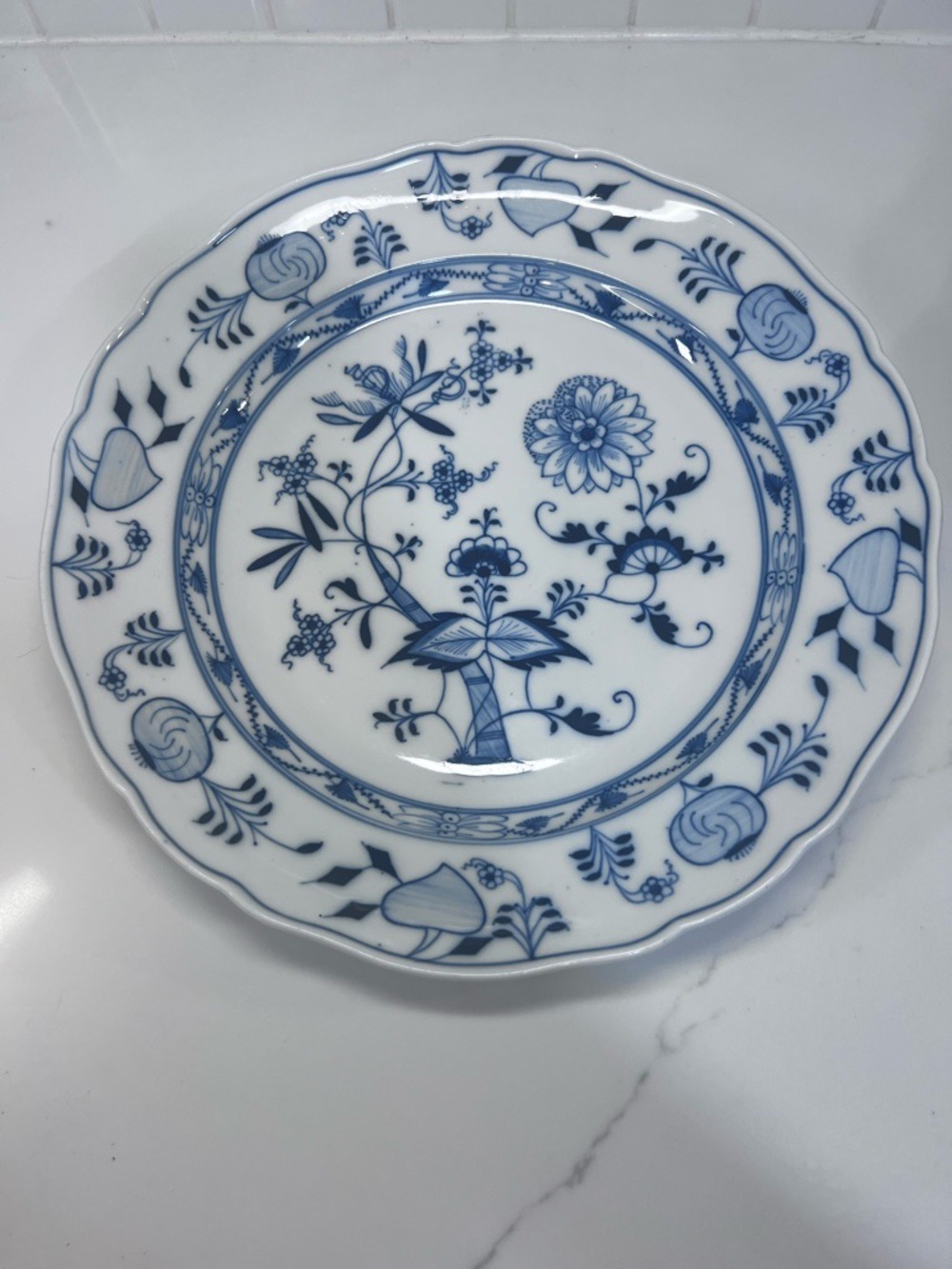 Vintage Meissen Blue Onion 11 Inch Dinner Ernst Teichert mark